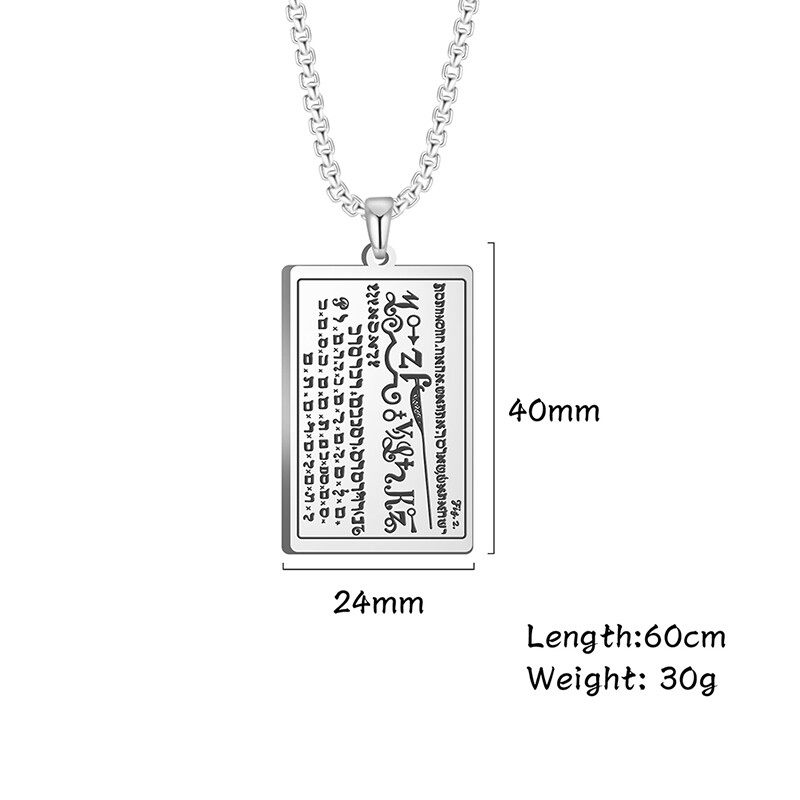 4cm Seal Amulet Attracting Money Pendant of Moses Talisman of Wealth Necklace