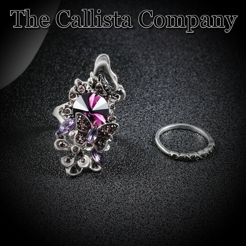 THE CALLISTA CO., PURPLE 3A+ CZ “S925”, 92.5% PURE STERLING SILVER RING SZ 6-9