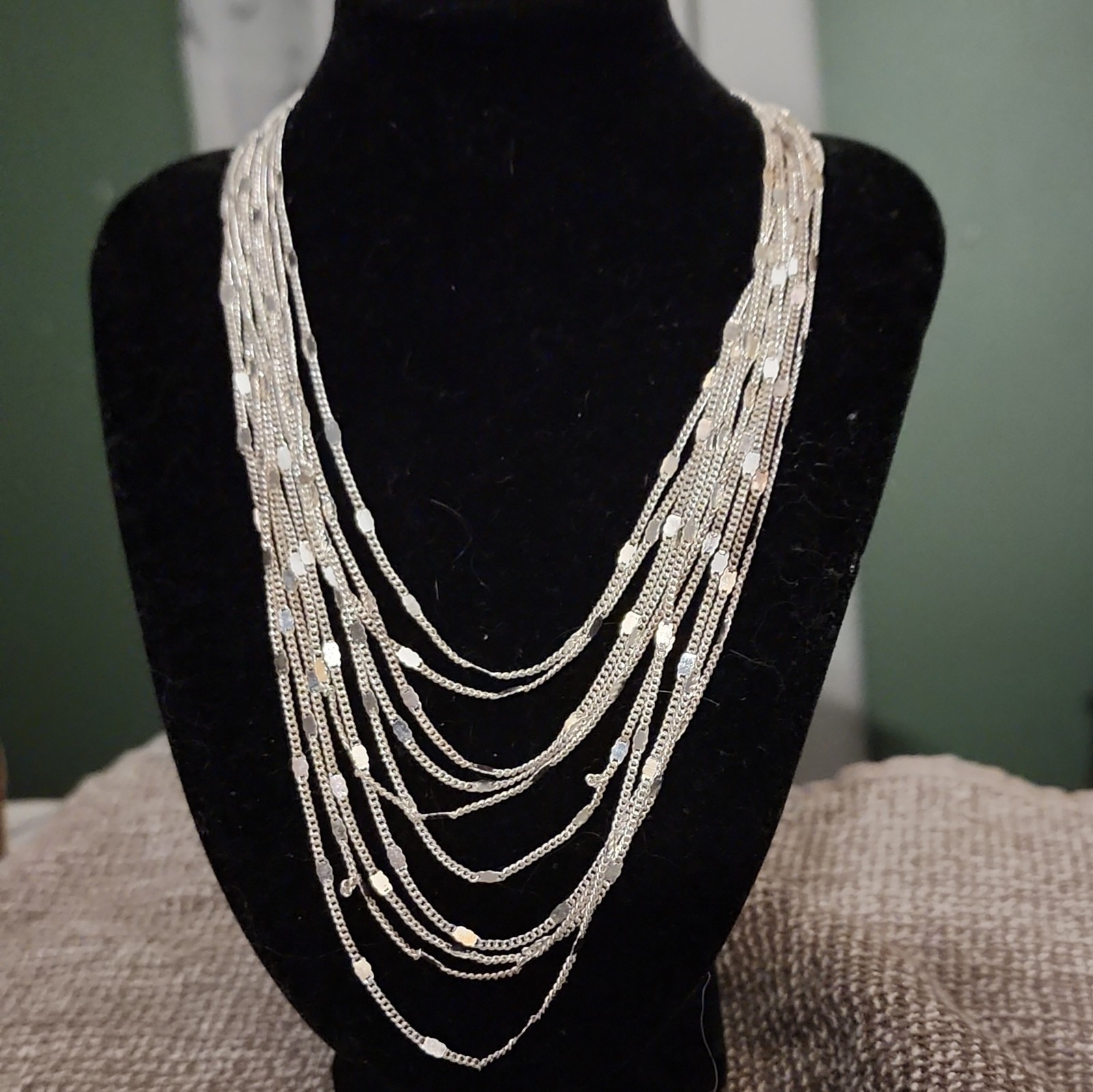 Avon Multi-Strand Silver Necklace Women
