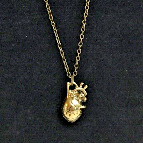 “ANATOMICALLY CORRECT HUMAN HEART” 20″ NECKLACE & Red Gift Bag Mother’s Day