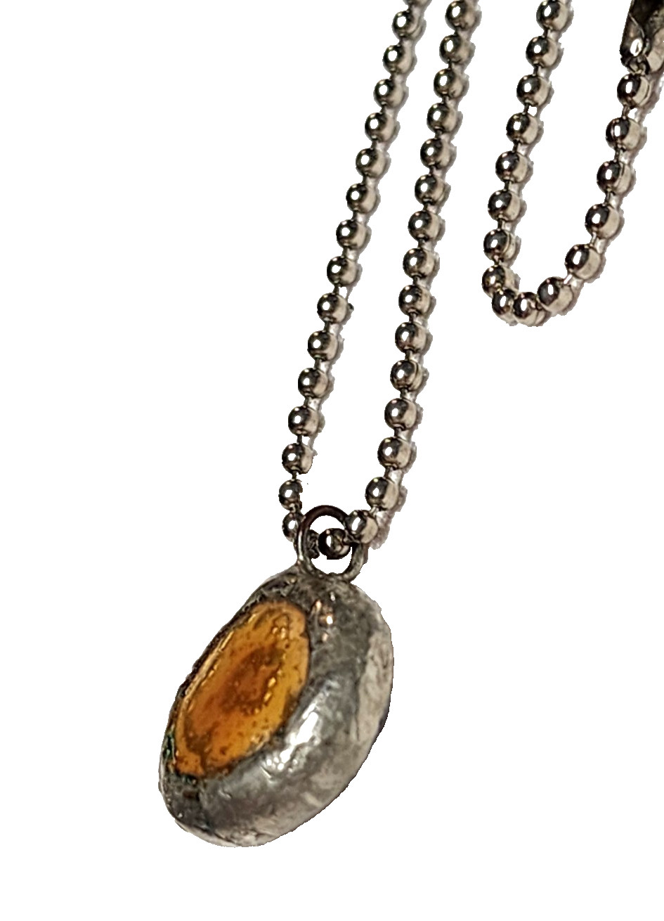 Vintage Believe Necklace Letter Printed Glass Dome Round Pendant Artisan 20″