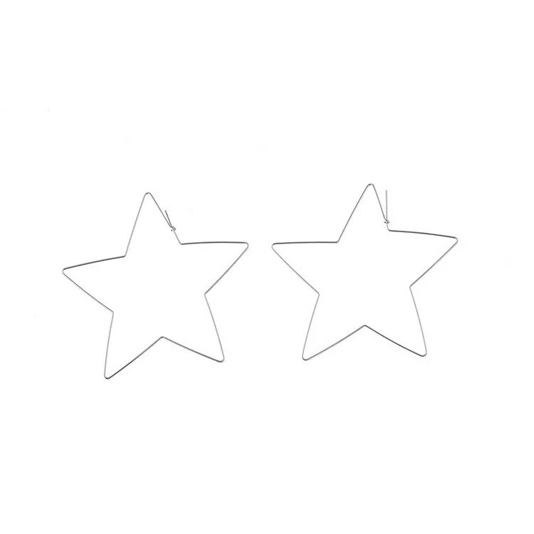 New Fashion Personality Exaggerated Tide Female Earrings Love Big Star Beauty