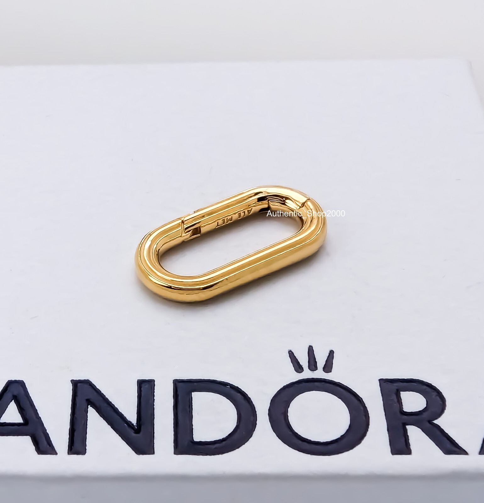 New 100% Authentic PANDORA ME Rectangular Openable Link Gold Charm 763033C00