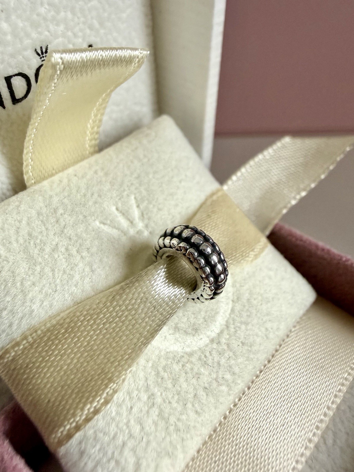 Pandora Sterling Silver Tires Spacer Charm #790244 Authentic Retired