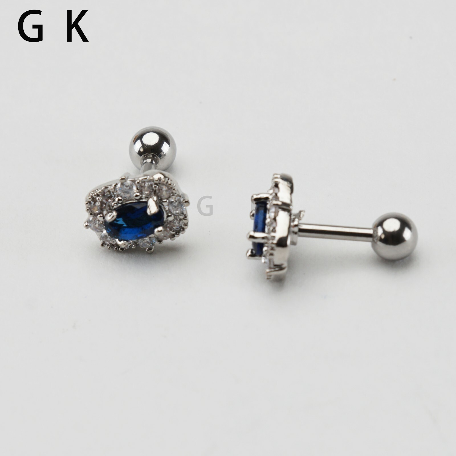 2-4 Pcs Stainless Steel Fashion CZ Flower Stud Earrings Ring Piercing Men Women
