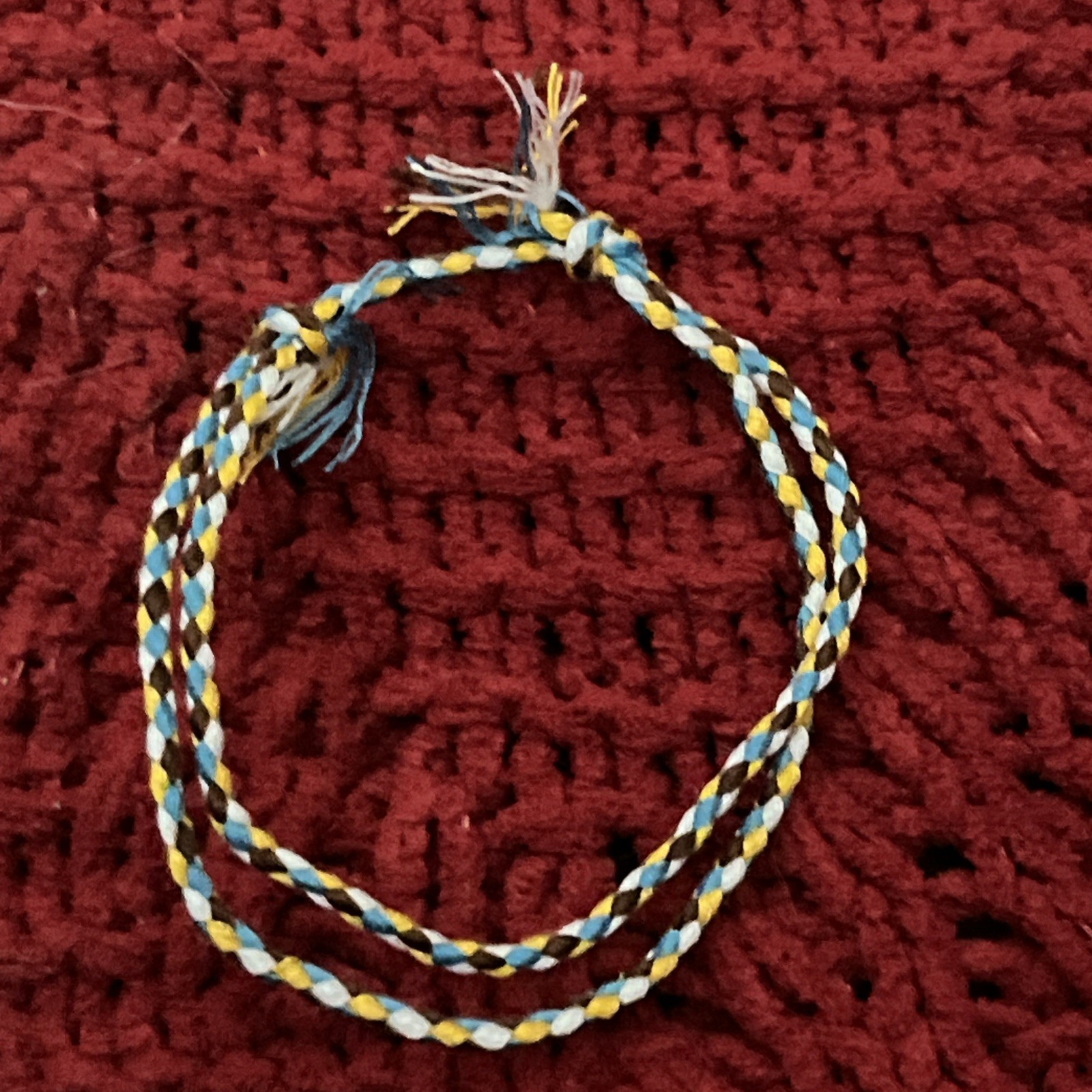 NEW BOHO BRAIDED THREAD FRIENDSHIP BRACELET ADJUSTABLE YELLOW TEAL BROWN WHITE
