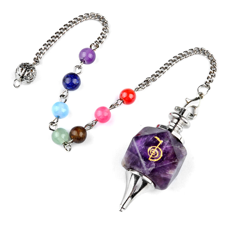 Crystal Pendulums for Dowsing Spiritual Pointed Stone Witchcraft Divination Tool