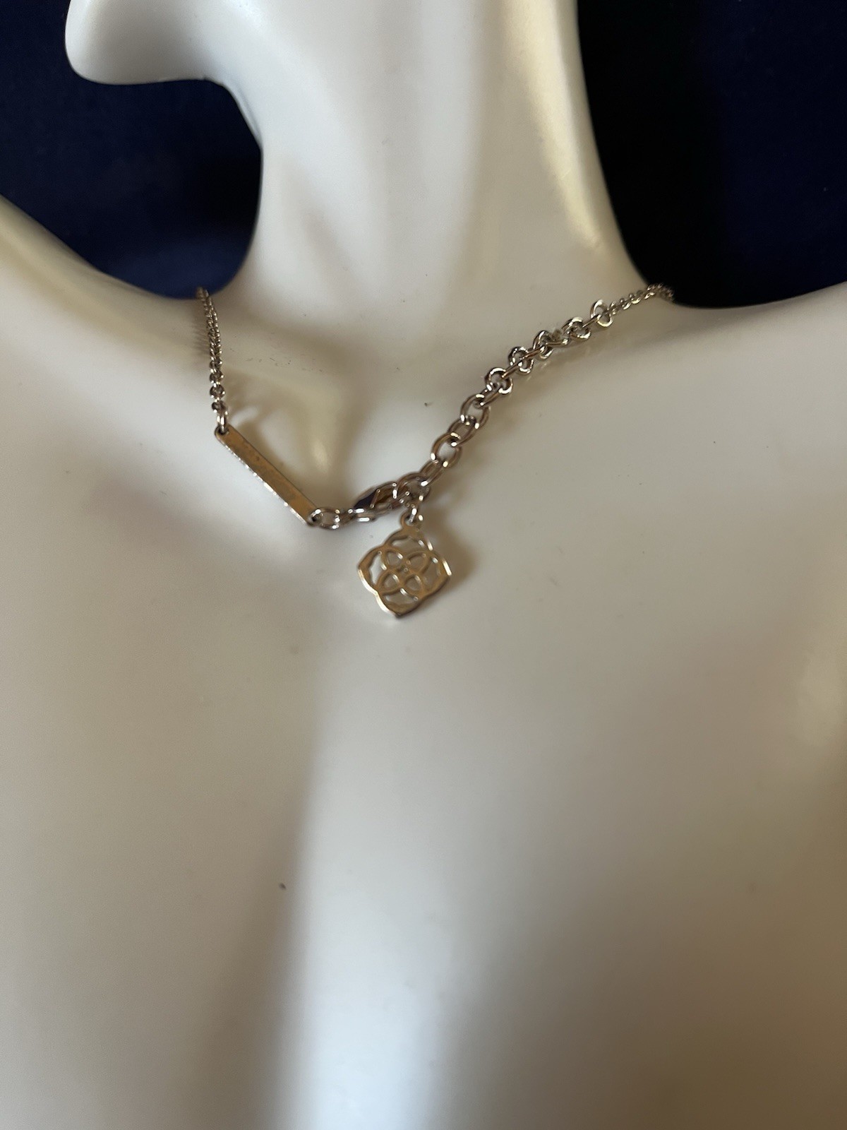 Kendra Scott Mabel Rose Gold Tone & Druzy Necklace Adjustable Length 15 – 17 In
