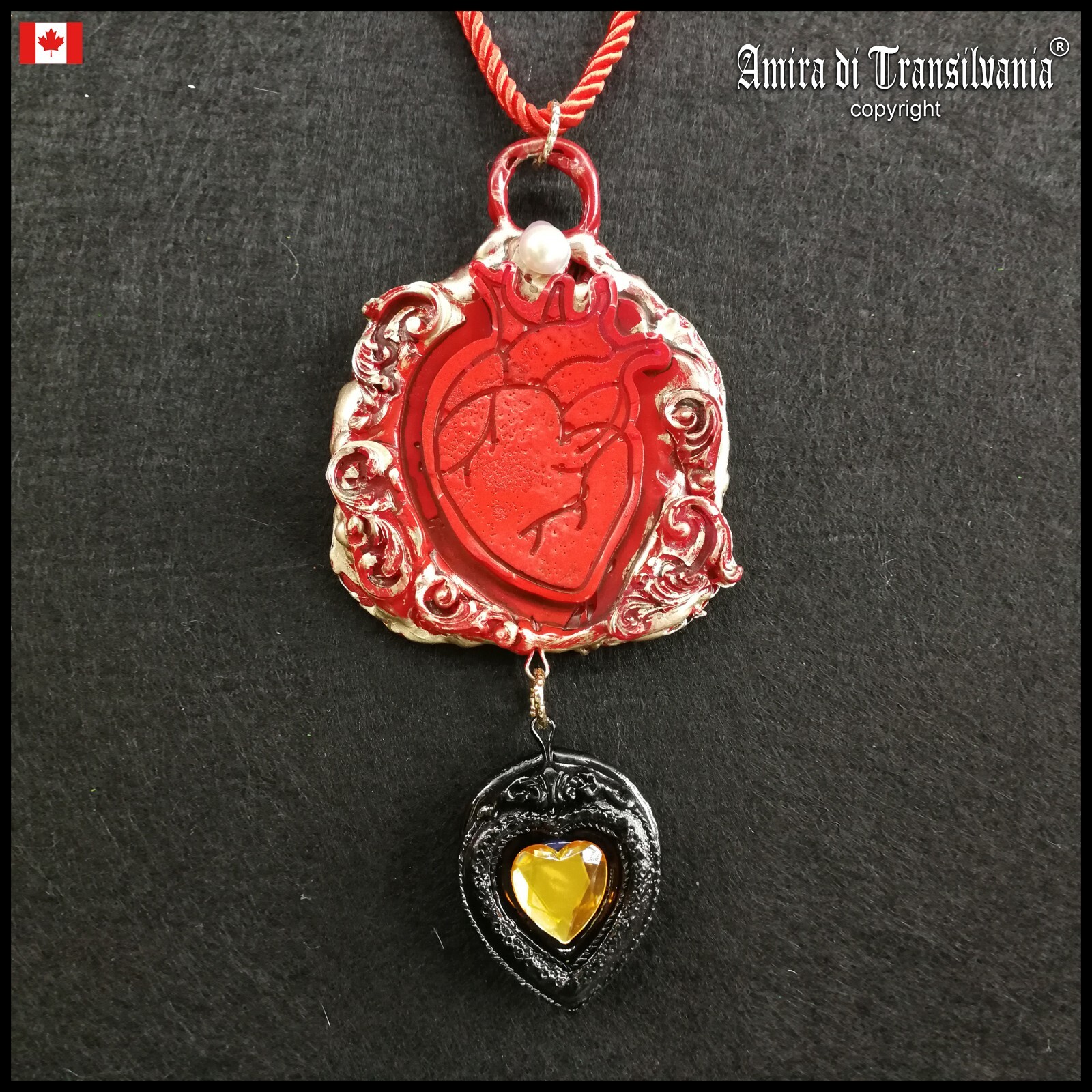 love talisman magic amulet pendant jewelry necklace gothic witch jewellery heart