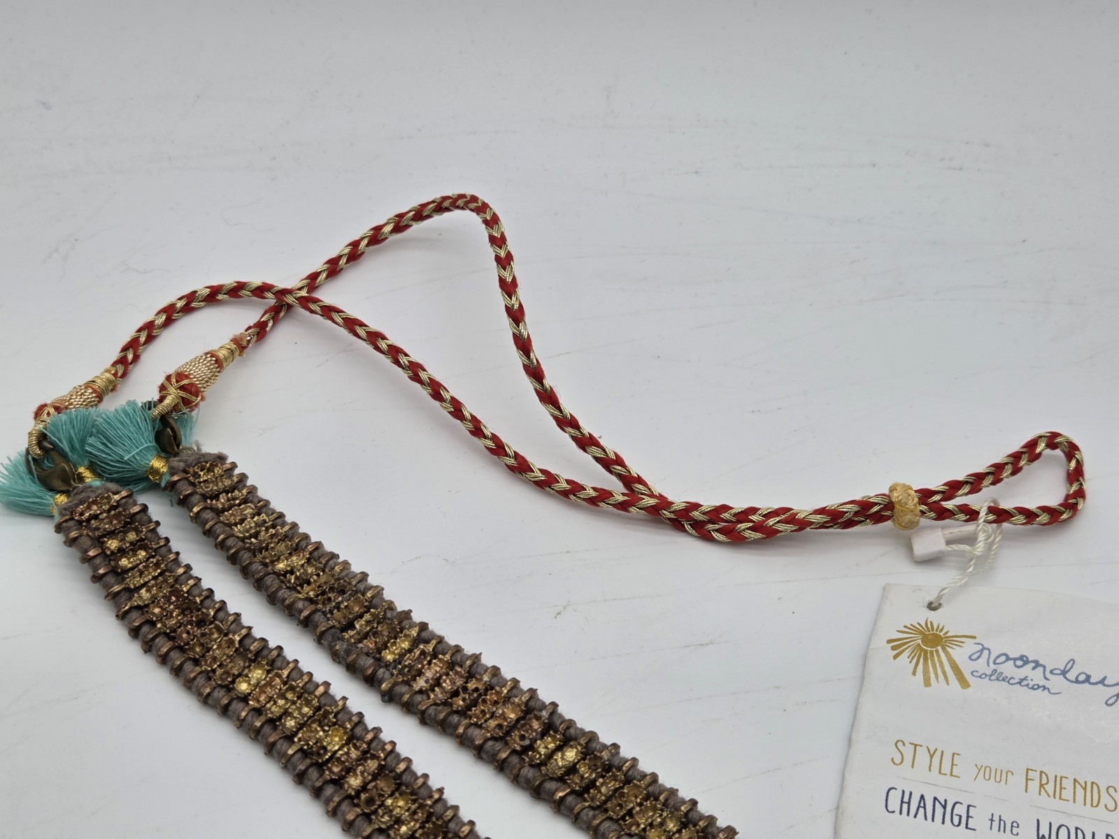 Noonday Collection Beaded Statement Necklace NWT Fair Trade India Adjustable…