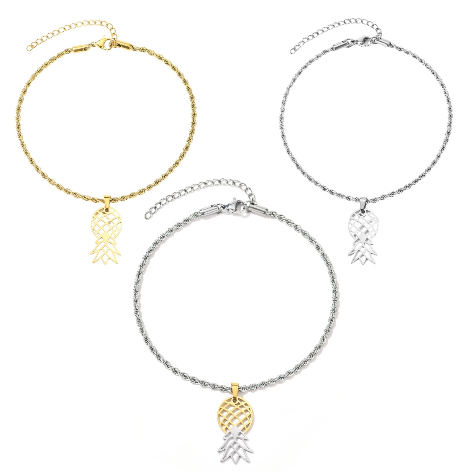 Upside Down Pineapple Anklet – UpsideDown Pineapple Swinger Ankle Bracelet