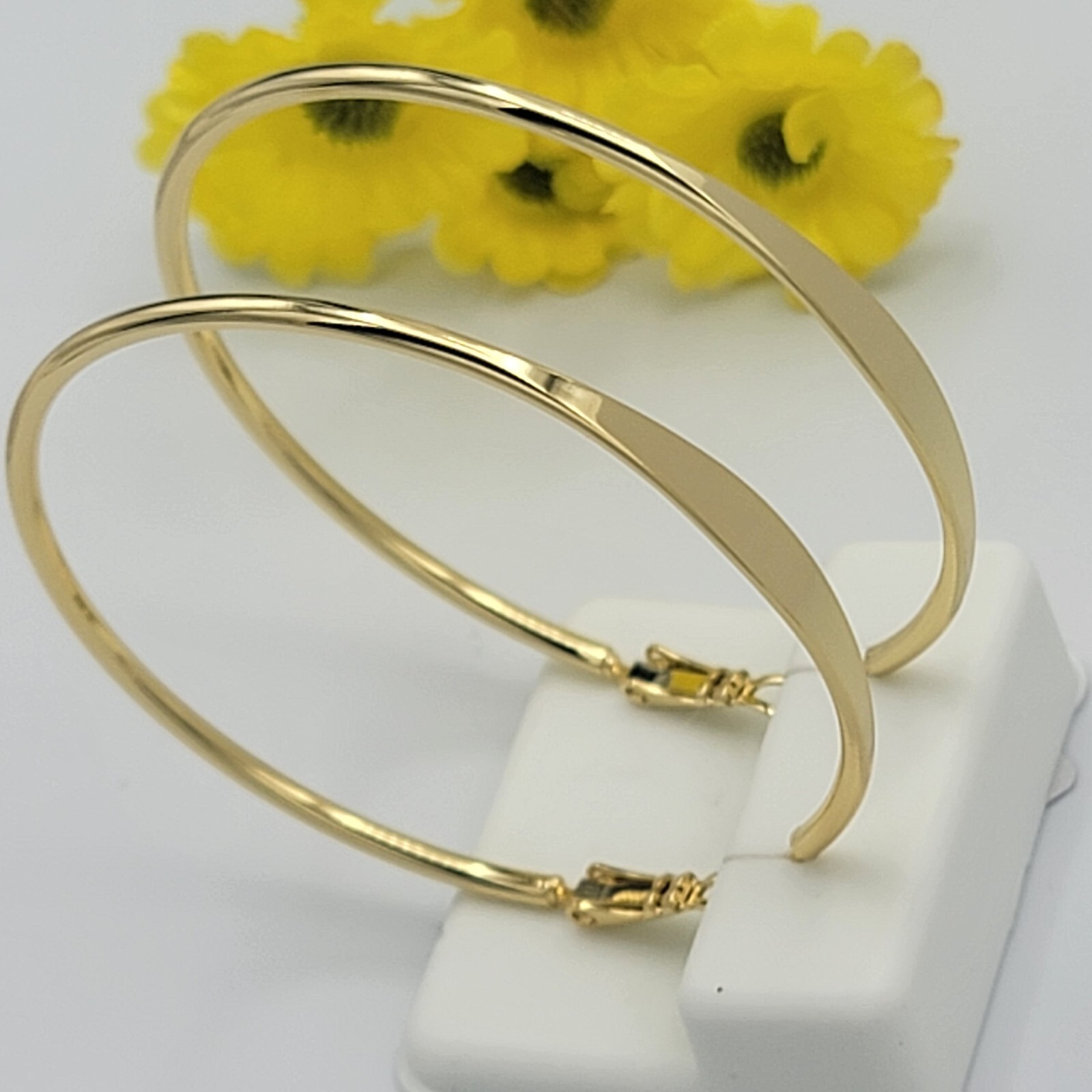 Women’s Jewelry 14k Gold Plated Fashion Hoop Earrings. Coquetas Oro Laminado