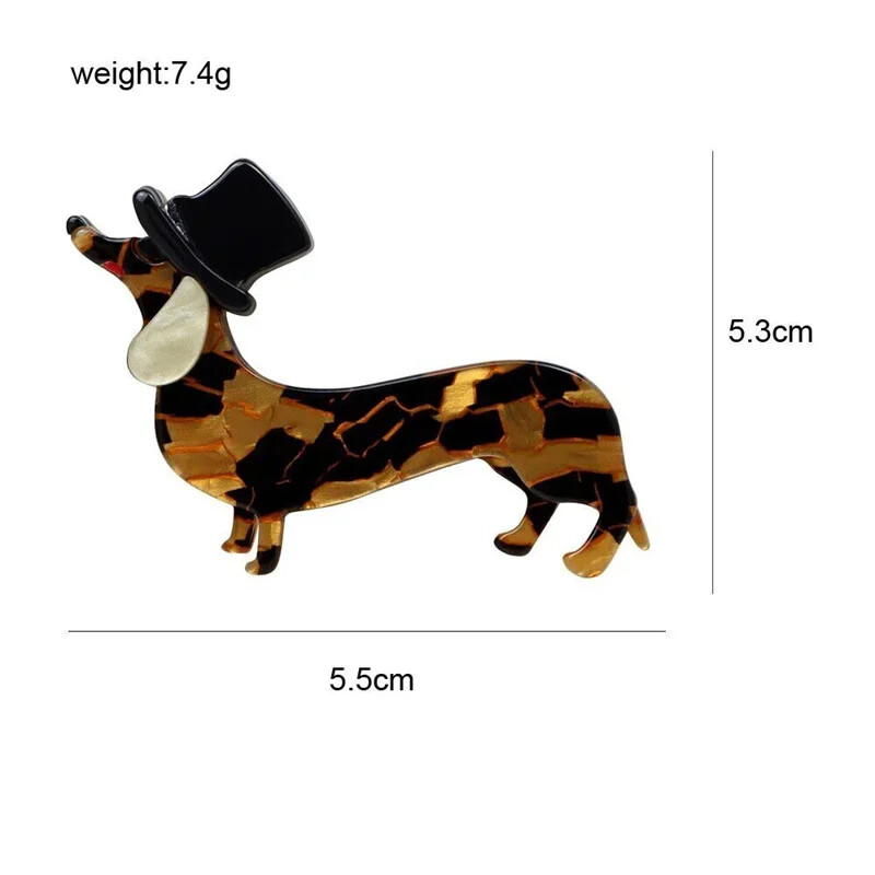 New Acrylic Dog Brooch Cute Cartoon Animal Pin Fashion Women Jewelry Accessories