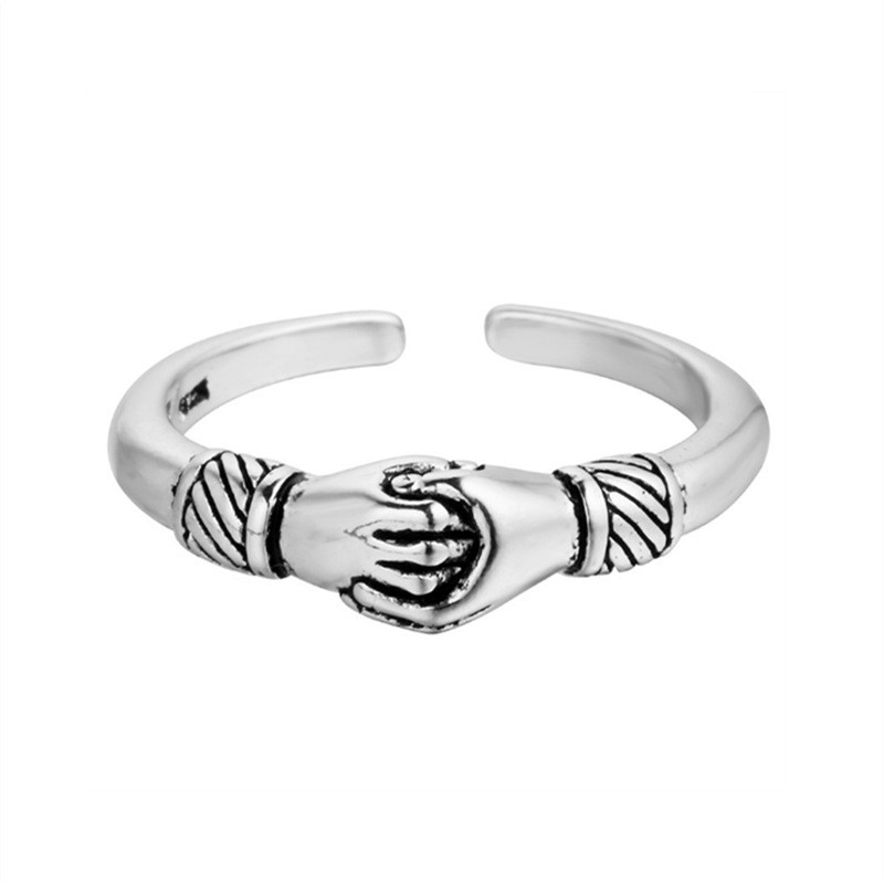 Two Hands Embrace Joint Ring Love’s Two Hands Embrace Ring Jewelry Opening Women