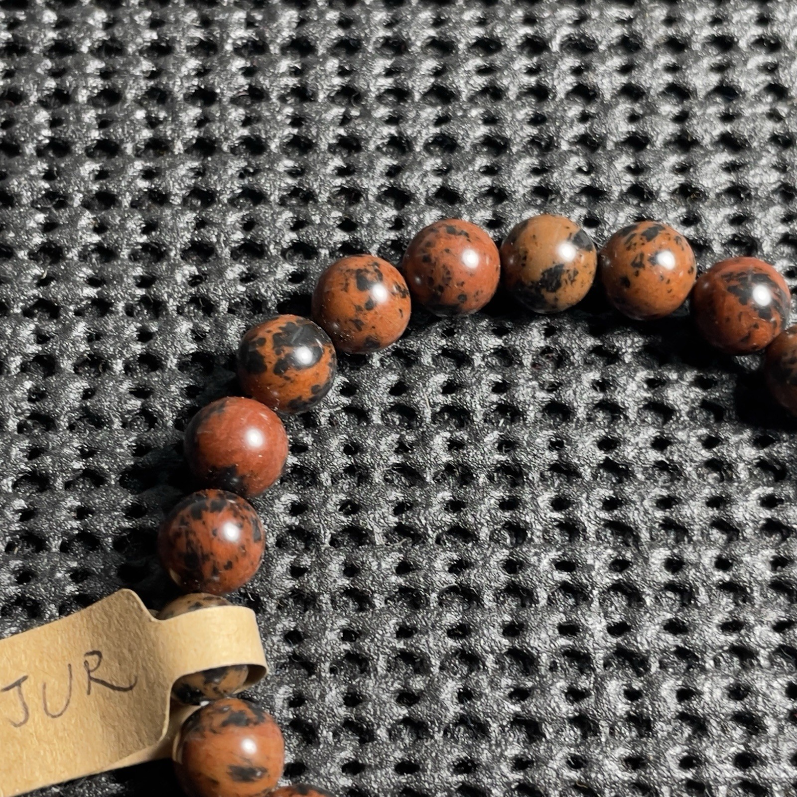8mm Natural Mahogany Obsidian Agate Gemstone Bracelet Yoga Mala Healing Chakra