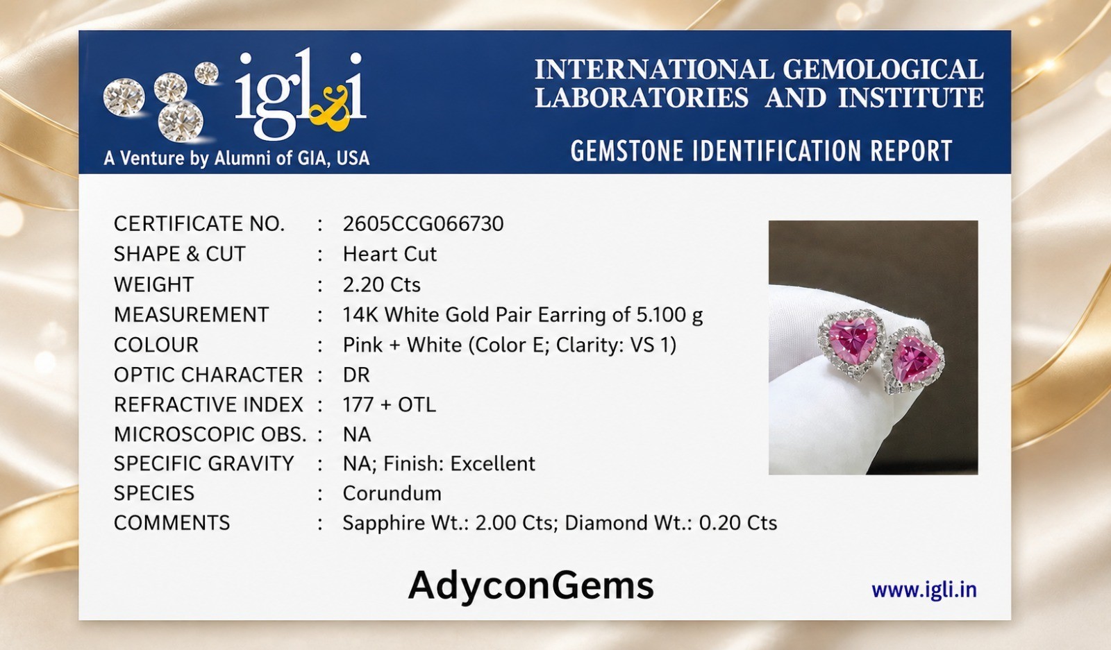 6.00 Ct Oval Cut Natural Sapphire & Diamond 18K Solid White Gold Birthday Stud