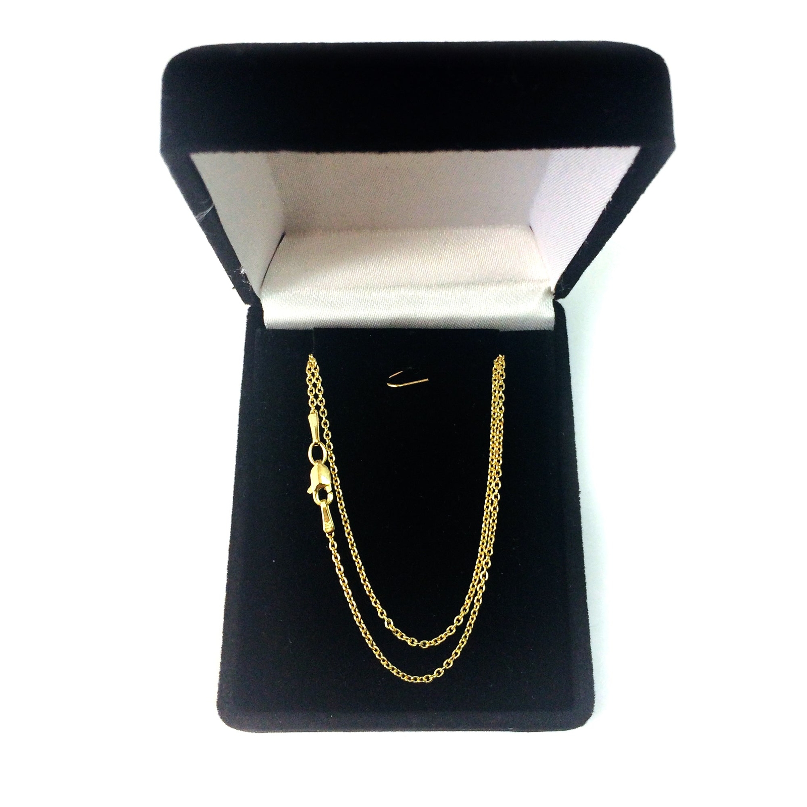 14k Yellow Real Gold Forsantina Chain Necklace, 1.5mm, 16″