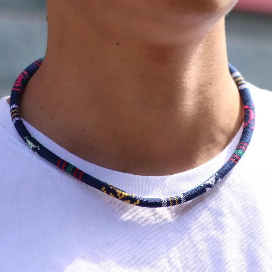 Braided Rope Necklace Bohemian 6mm Cord 20in Surf Style Men Length Jewelry