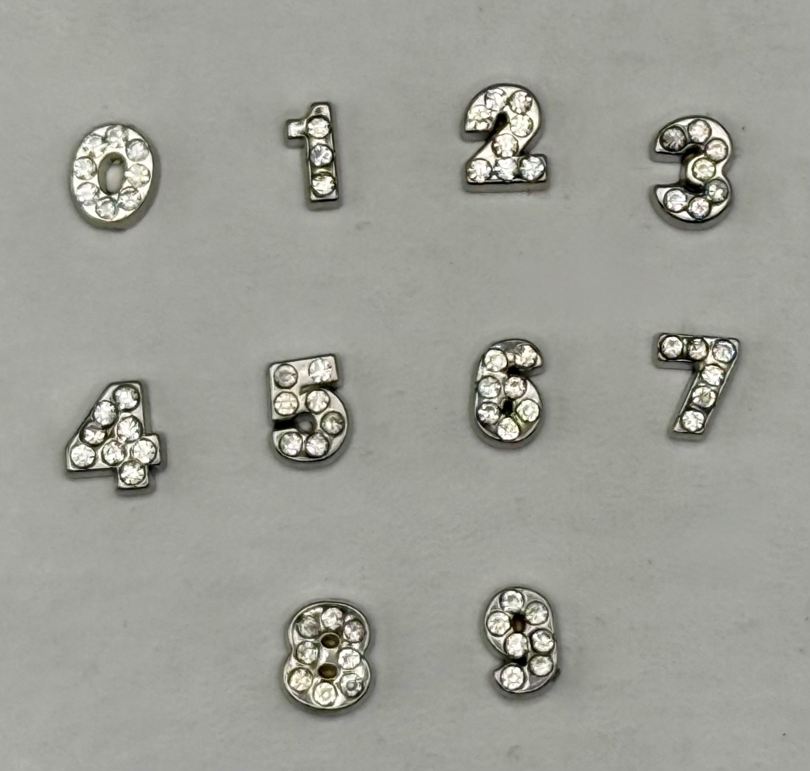 Rhinestone Letter & Number Floating Charms For Origami Owl Memory Locket