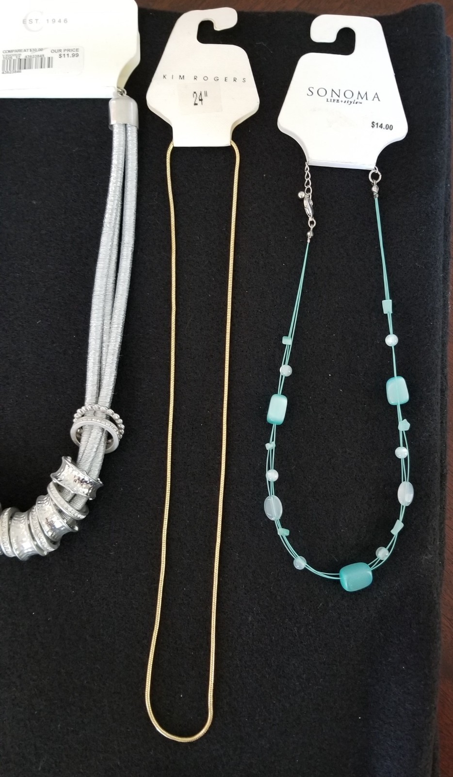 Lot of 6 ~ Mixed Lot of New Carded Necklaces ~ C1946 ~ C&B ~ Kim Rogers