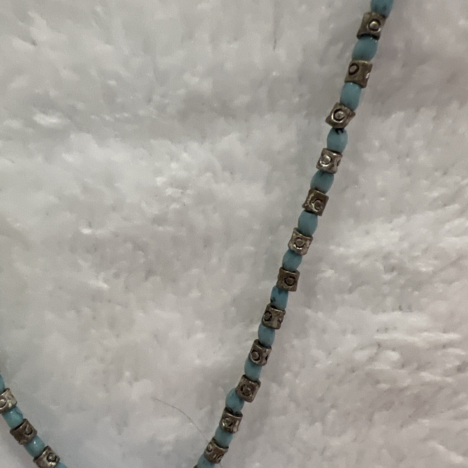 Lea Sophia Blue & White Rhinestone & Beads 19”w/extender