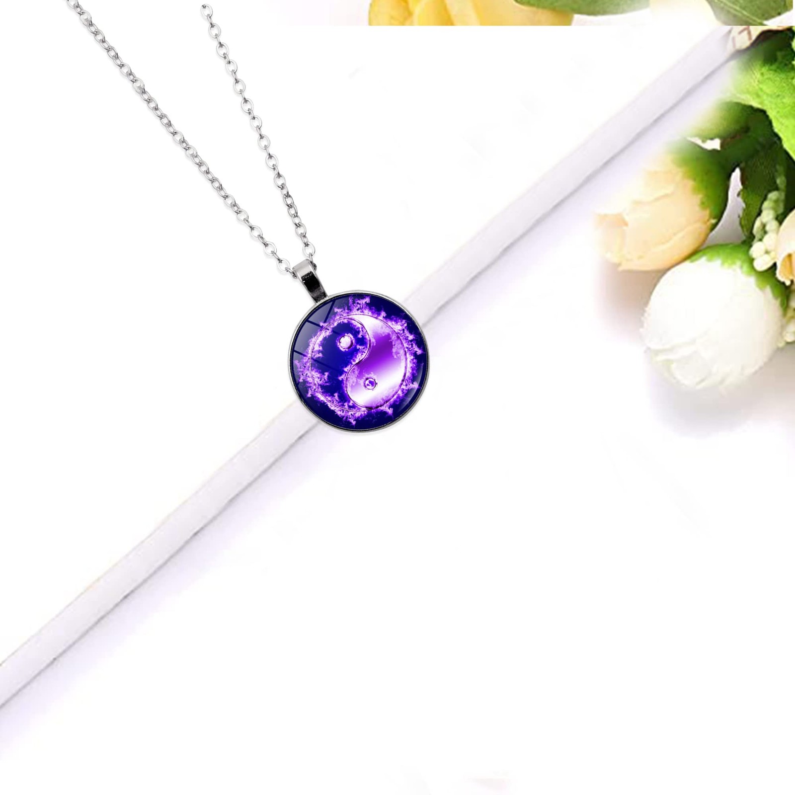 Yin Yang Pendant Necklace Chinese Philosophy Taoist Symbol Talisman Taichi Yo…