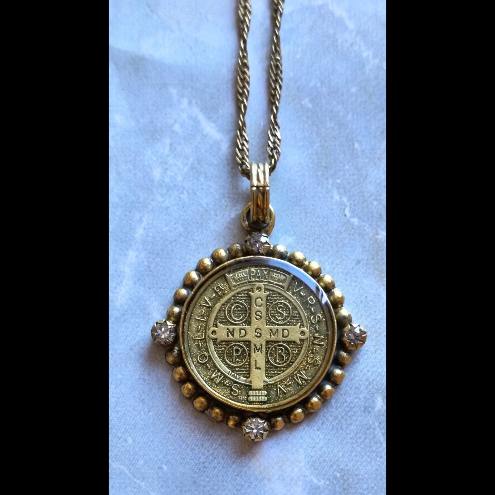 Vintage Virgins Saints & Angels San Benito Magdalena Mexico Pendant Necklace