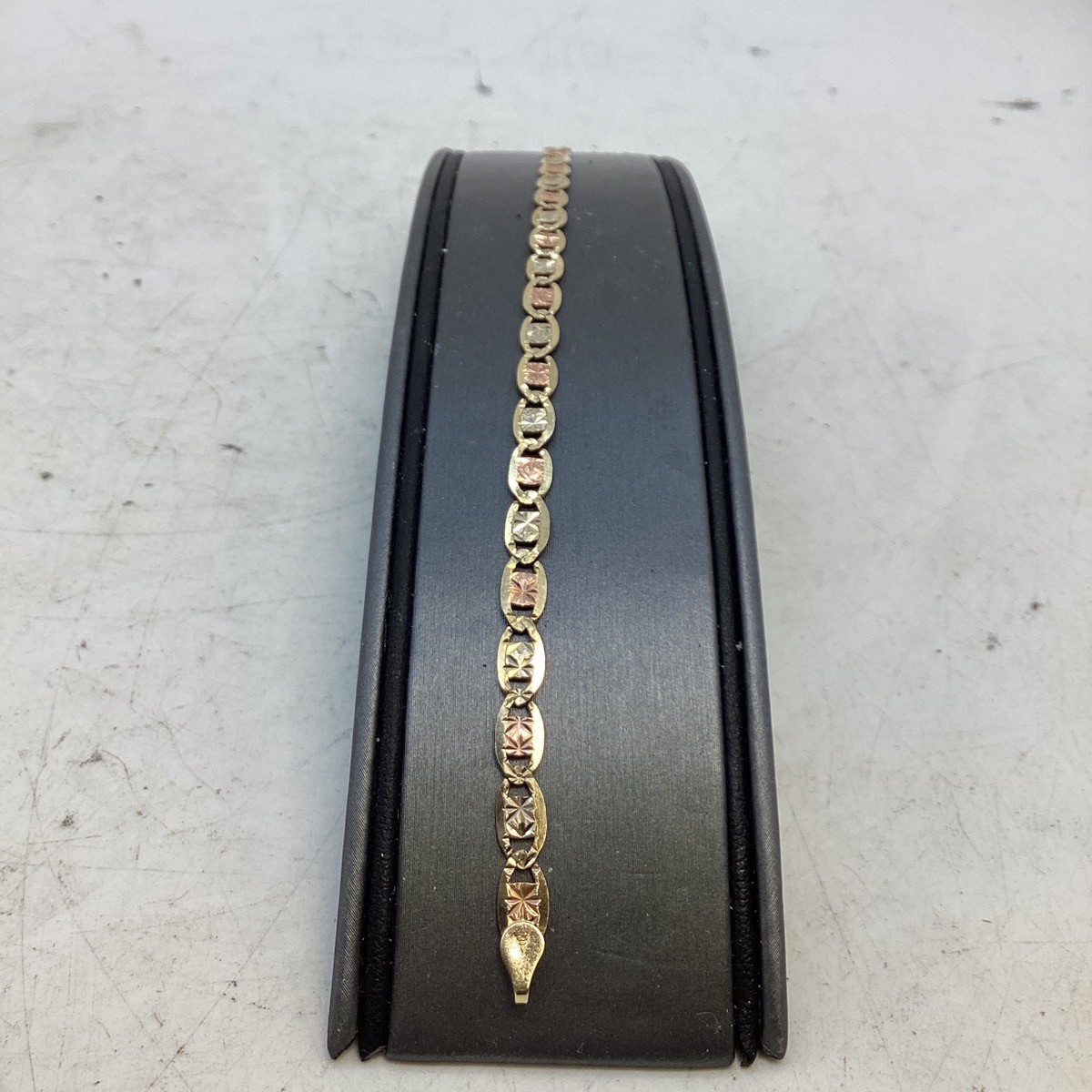10K Tri-color Gold Bracelet 4.61g 8″ Long (SB1118568)