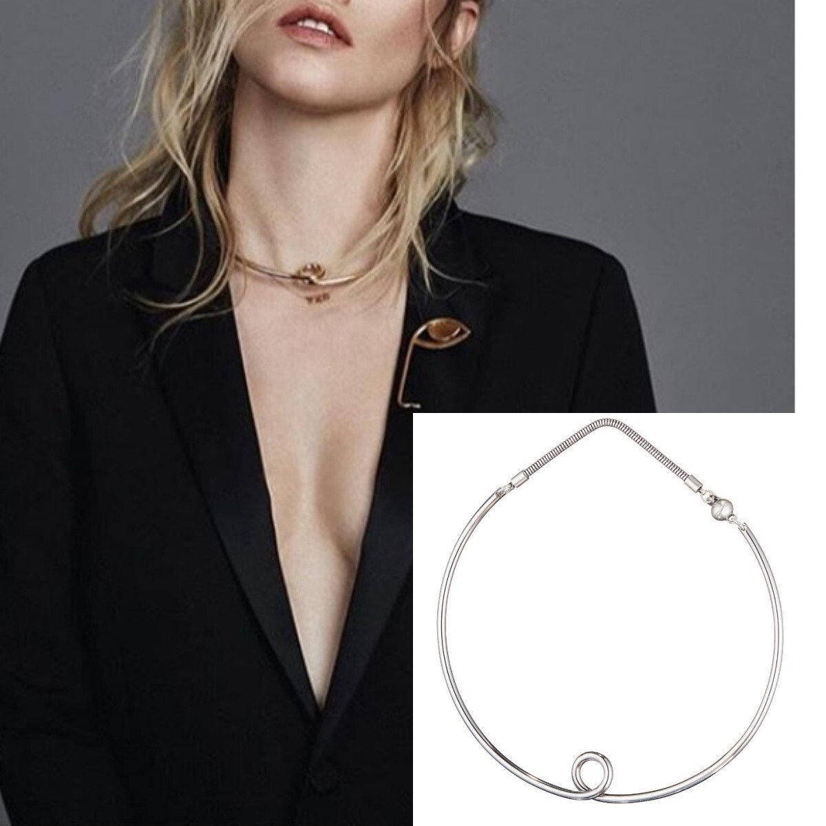 NEW! JENNY BIRD – The Loop Collar in Silver