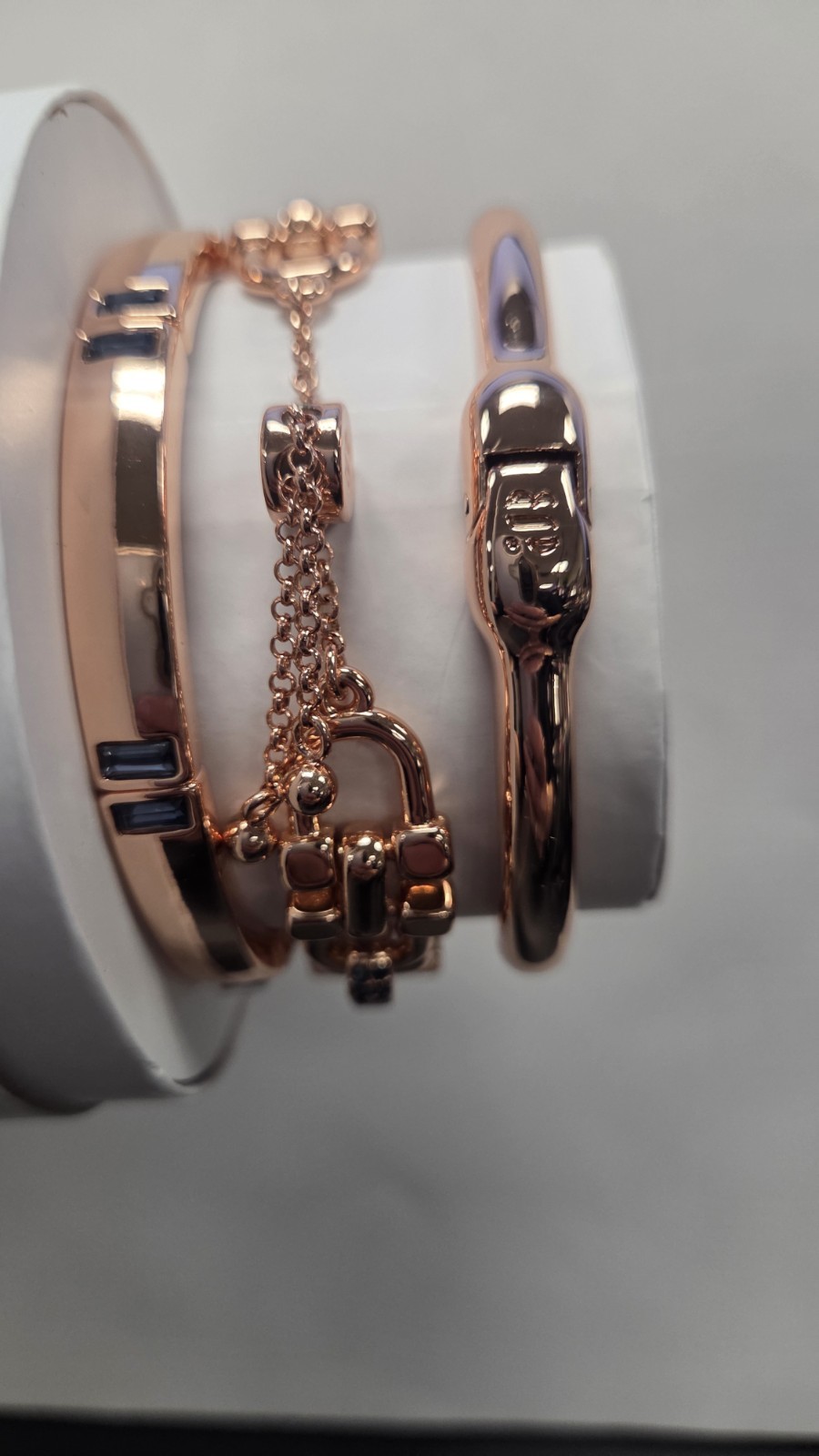 BP Summer Stacks 2026 Stackable Rose Gold Tone Link Charm Bracelet Set, Travel