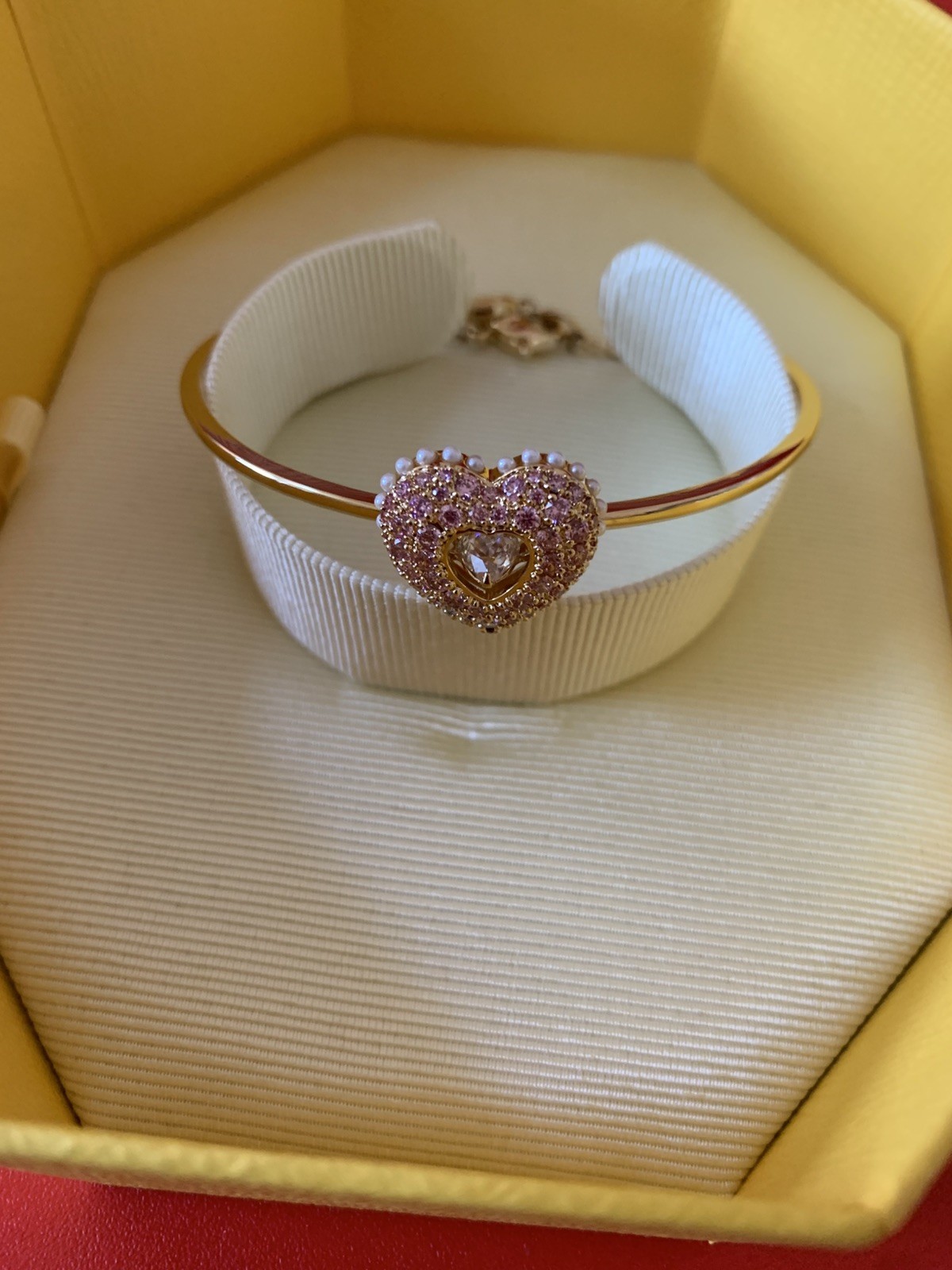 SWAROVSKI Idyllia bangle pink Heart Gold-tone plated, 5687258 RRP £179 + bag💕