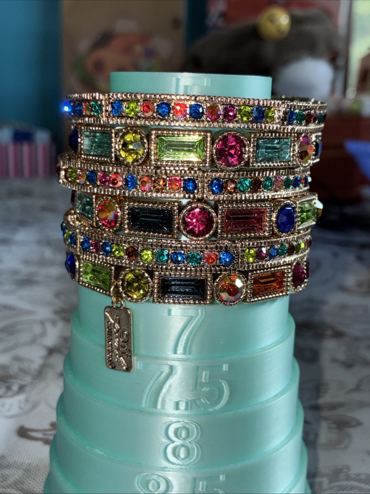 Off Park Collection 6 Bracelet Set! Beautiful Gold Tone Stretch Bracelets!