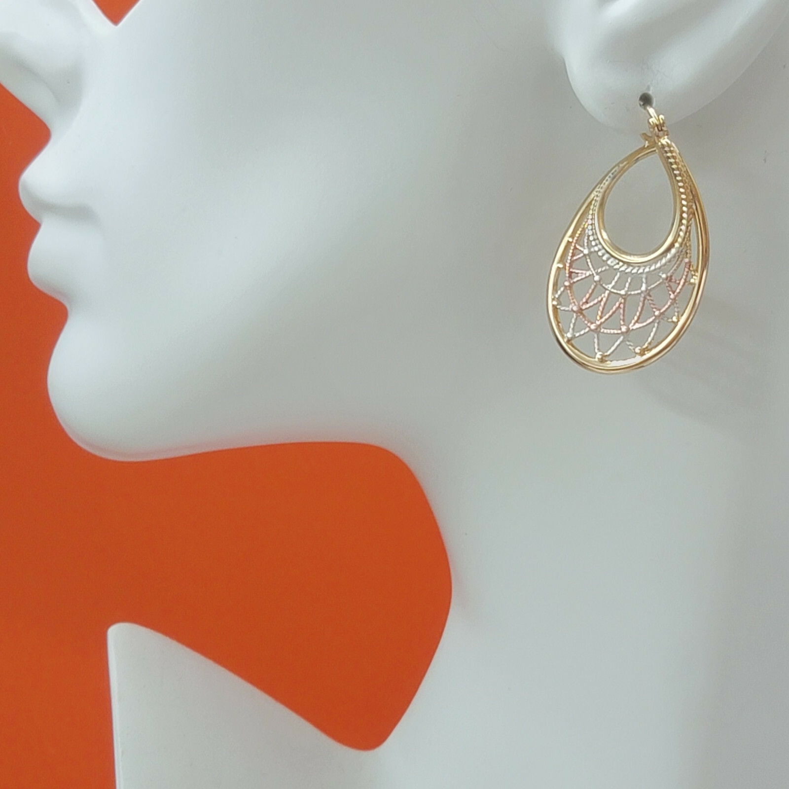 Women Fashion Jewelry Multicolor Gold Plated Chandelier Earrings. Oro laminado