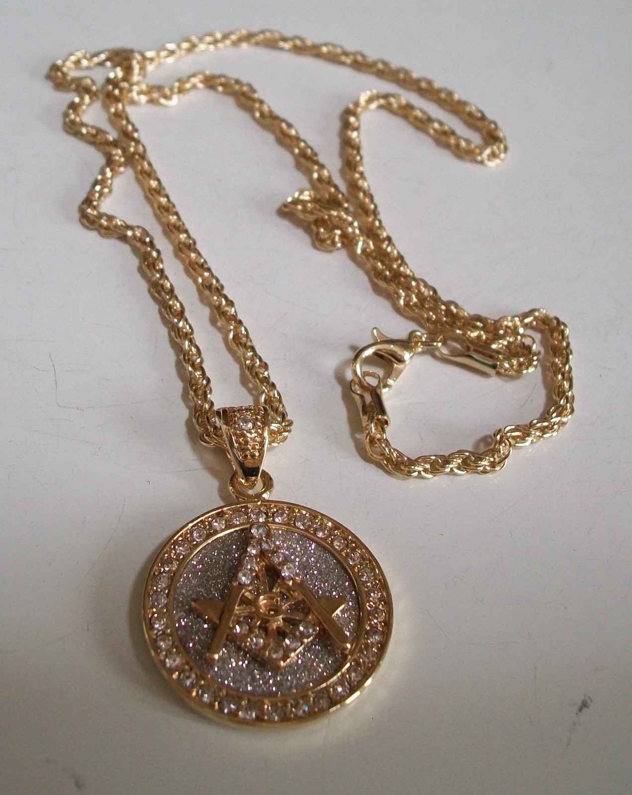 Men’s Gold Finish Mason Fashion Dressy Casual Jewelry Chain & Charm