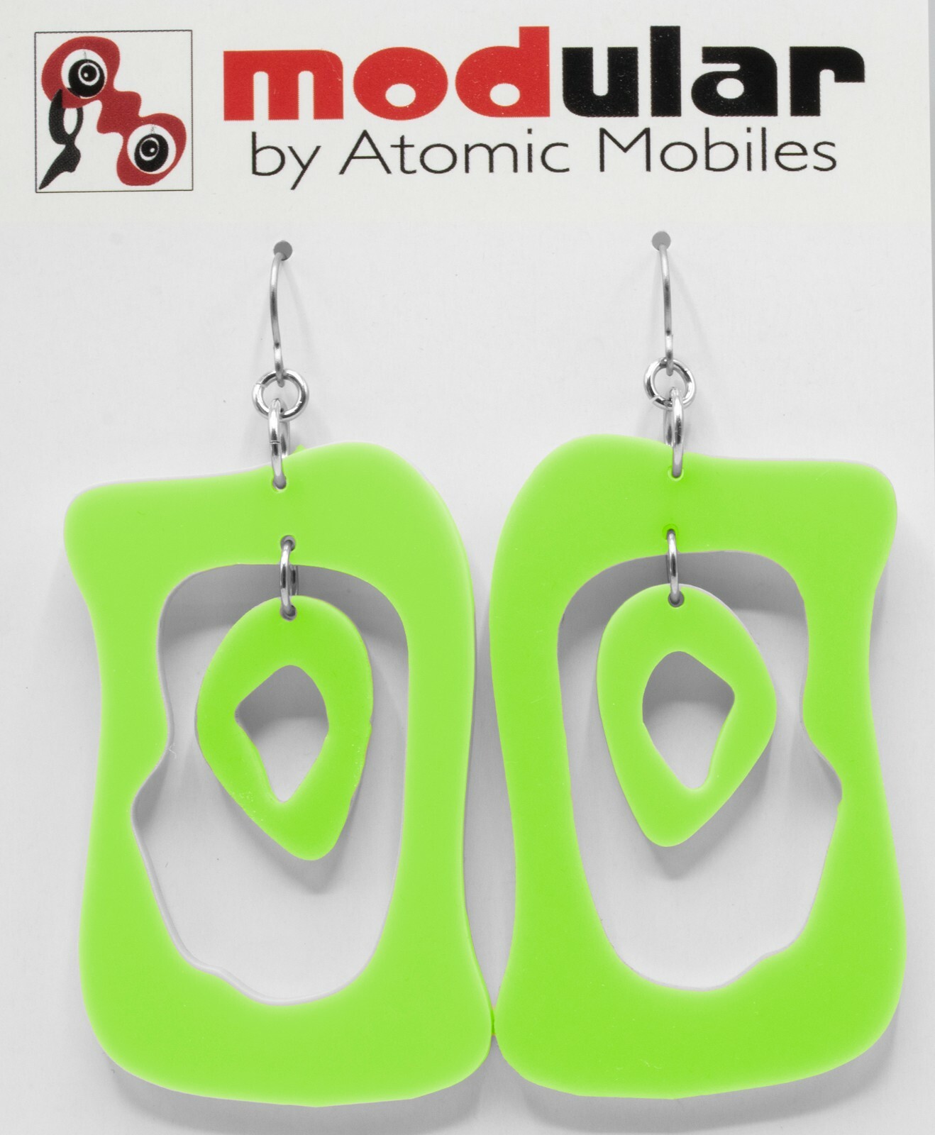 HIP MOD Fashion Statement Earrings – Gift For Her – Mid Century Retro Boho Art