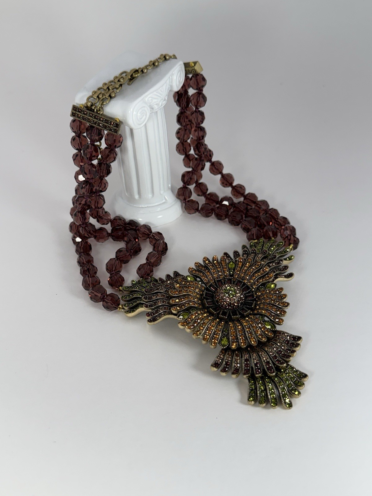 Heidi Daus “Asters Pet Pretty” Swarovski Crystal Statement Necklace – NWOT