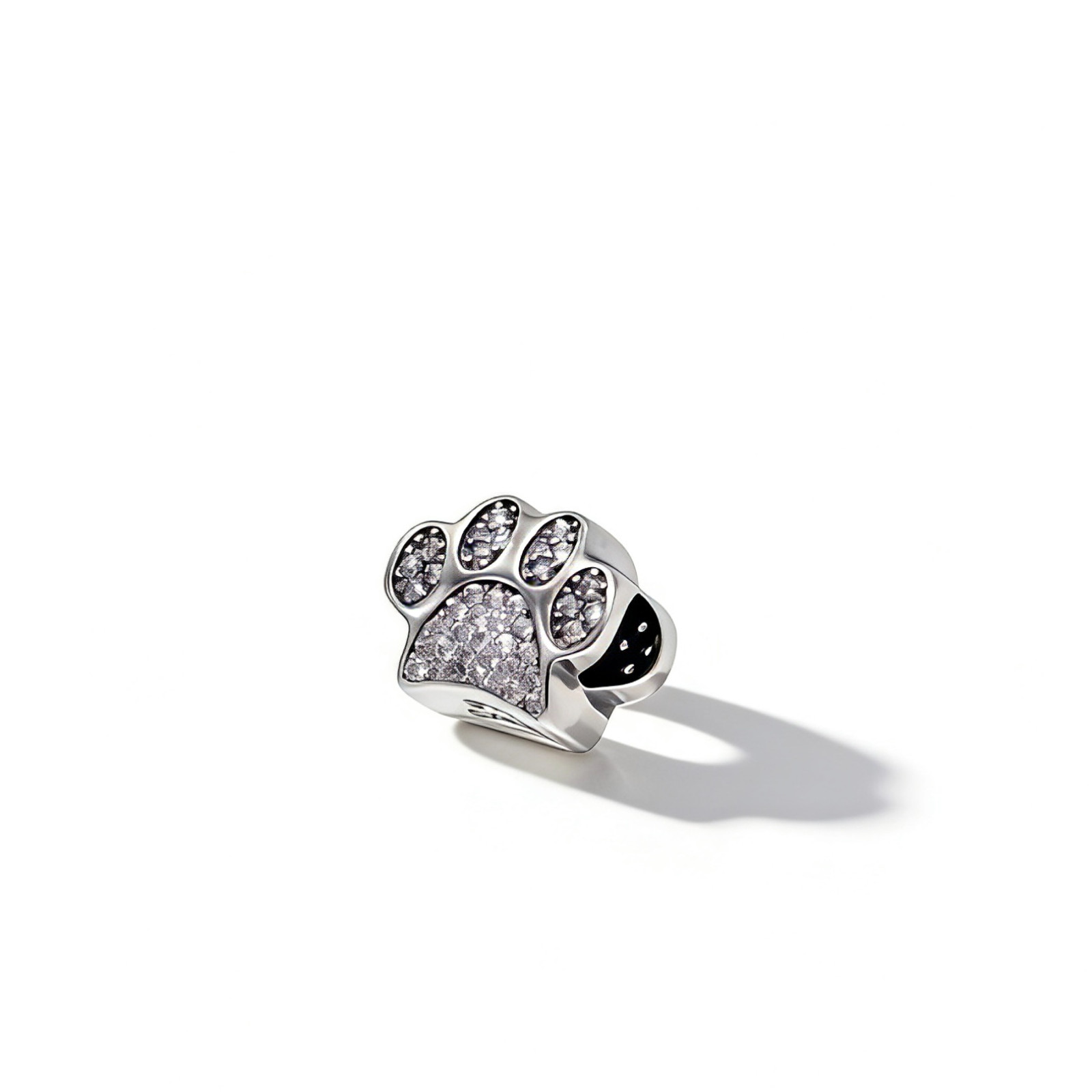 100% NEW #791714CZ PANDORA Sterling Silver Paw Print Charm WITH BOX