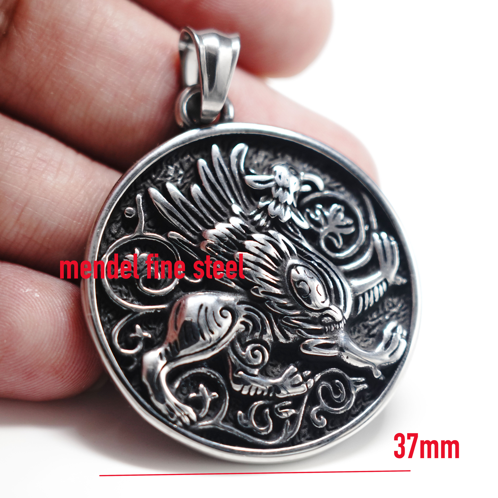 MENDEL Mens Egyptian Egypt Mythology Protection Griffin Pendant Necklace For Men
