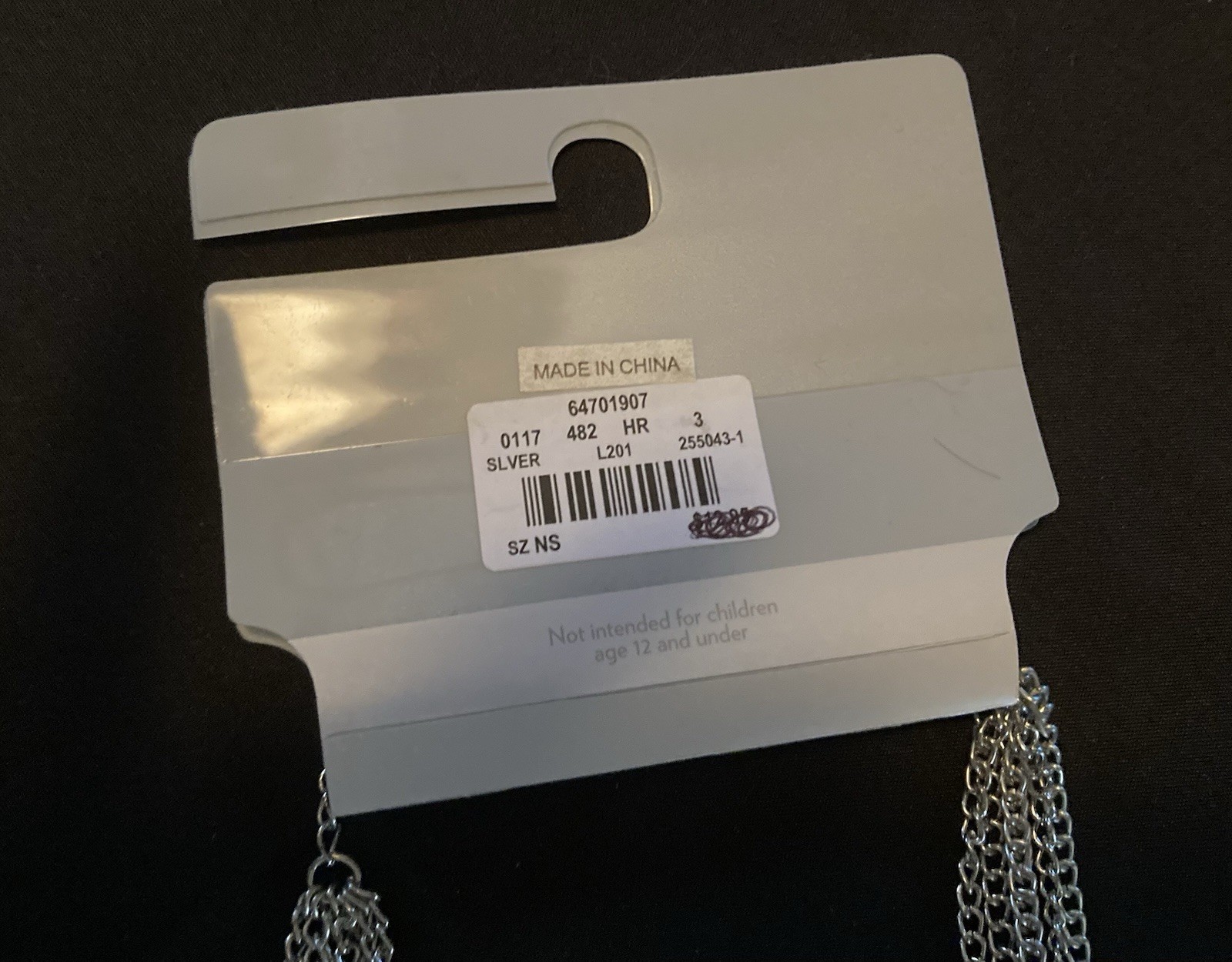 Vanity Silver Tone Layered Cable Chain Necklace Style 0177 MPN 64701907