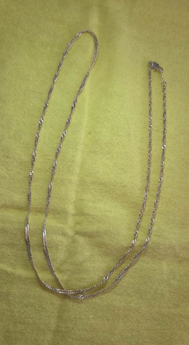Vintage 24K GB Gold Bonded Twisted Chain Necklace 30” Thin Classic Unisex