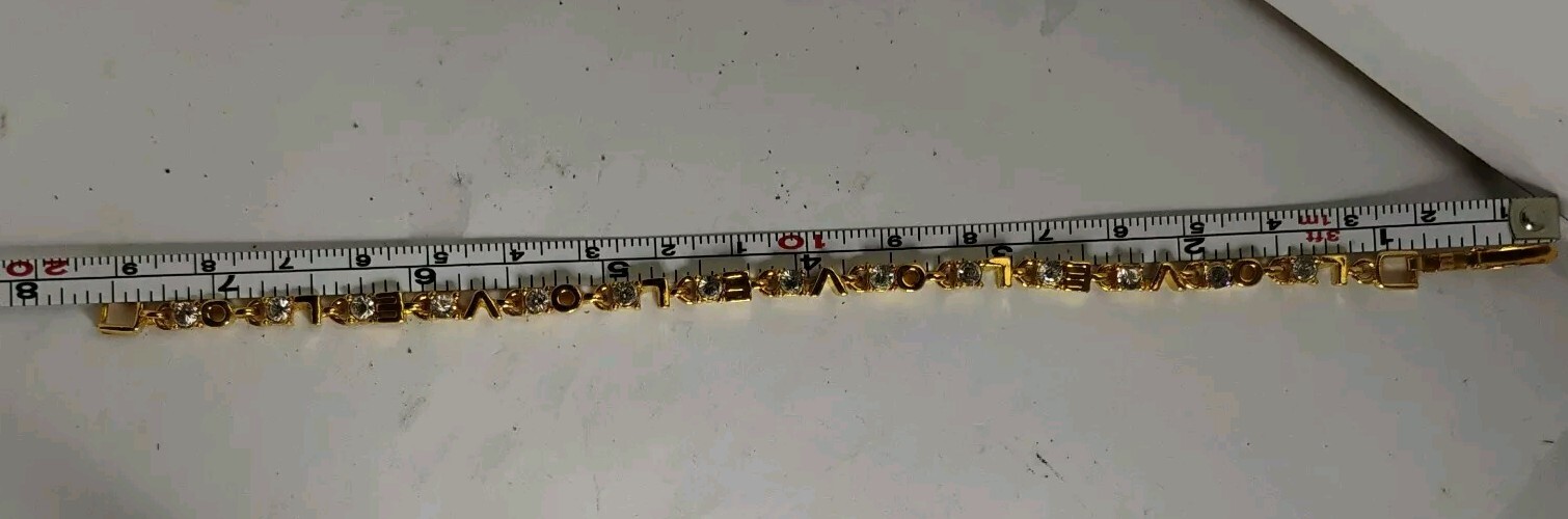 1999 Avon Solar Magic LOVE Bracelet Gold Tone Changes Color NIB VHTF Rare