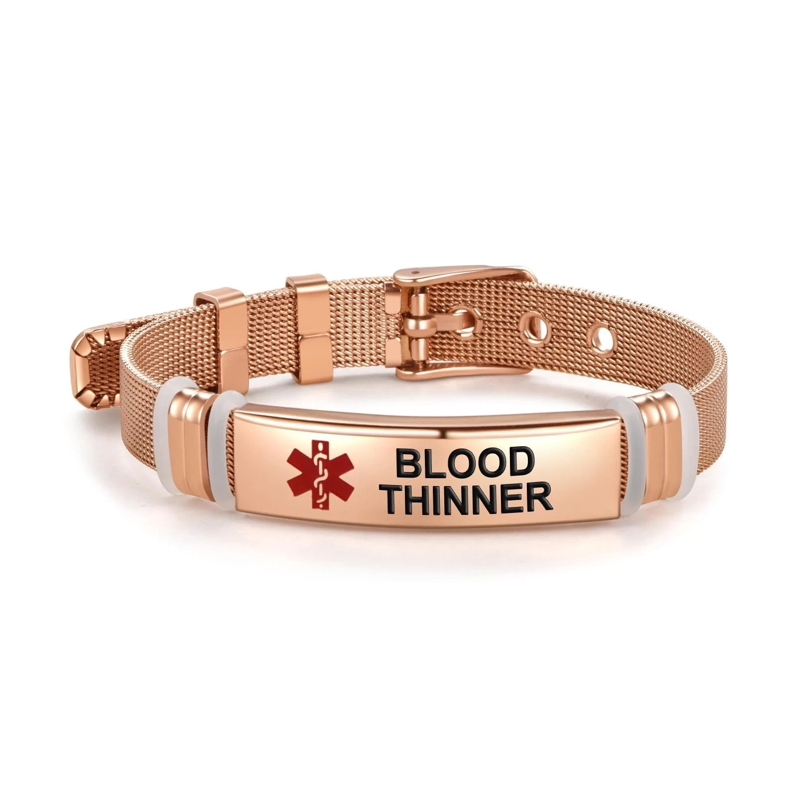 Red Medical Alert Blood Thinner Bracelet for Women Men’s Emergency First Aid …