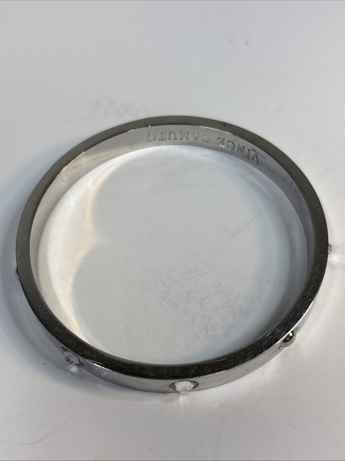 Round Silver Tone Bangle Bracelet Vince Camuto