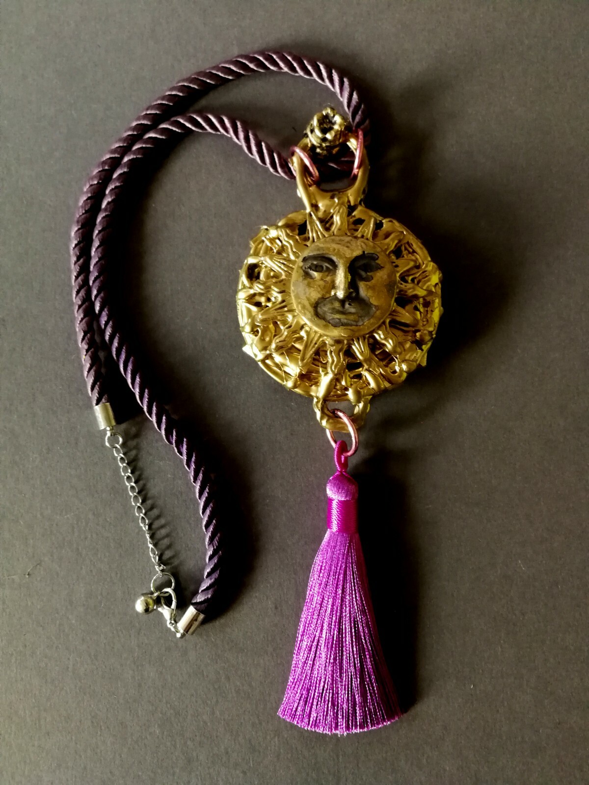 talisman protection evil eye amulet pendant necklace charm sun jewelry dragon by