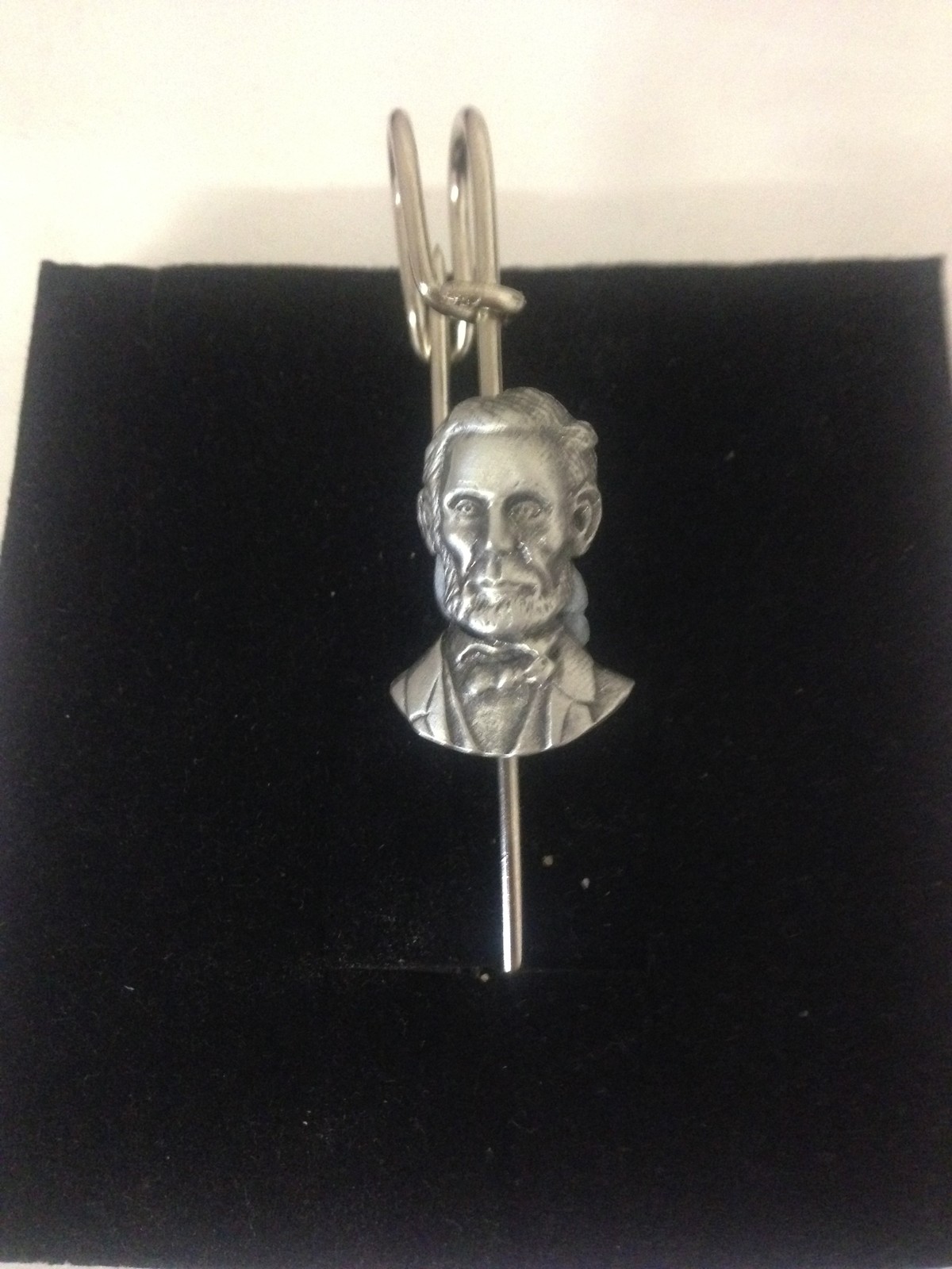 Abraham Lincoln R50 Pewter Emblem Kilt Pin Scarf or Brooch 3″ 7.5 cm