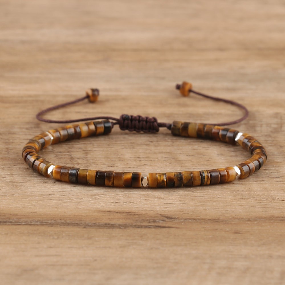Natural Crystal Stone Bracelet Gemstone Beaded Dainty Healing Bracelet Handmade