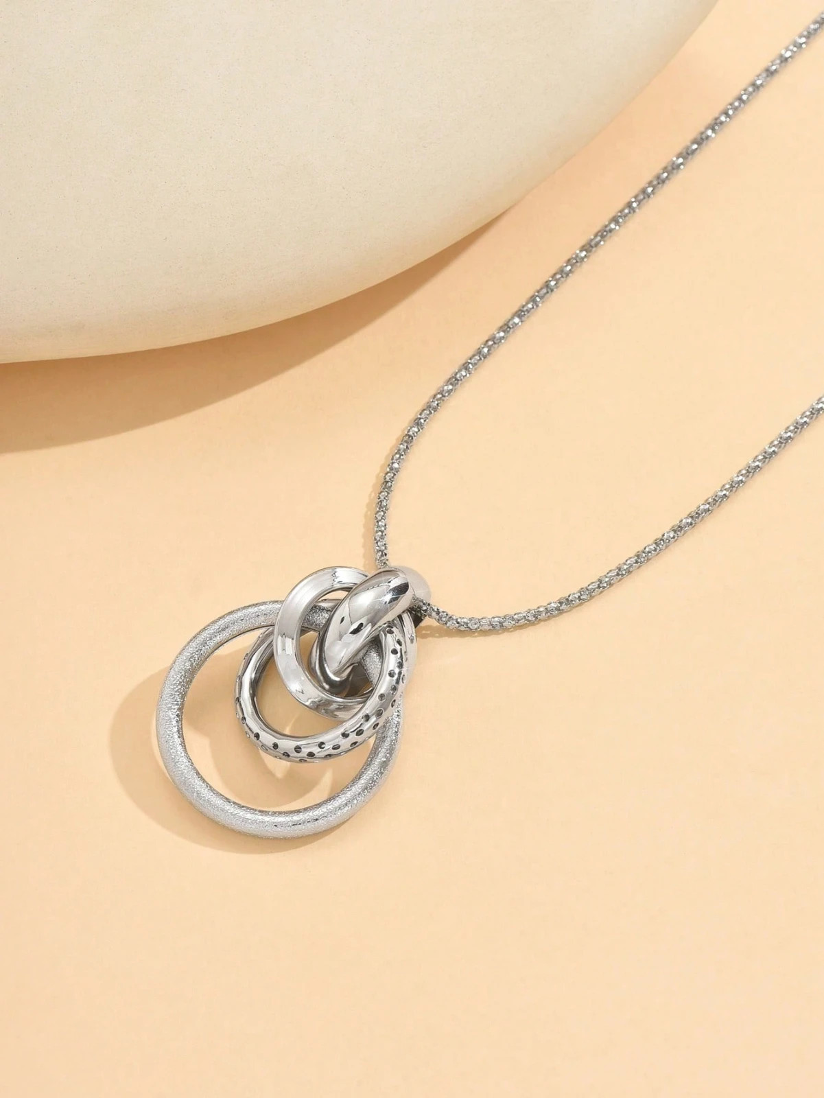 Vintage Asymmetrical Pendant Long Necklace Women Elegant Sweater Chain