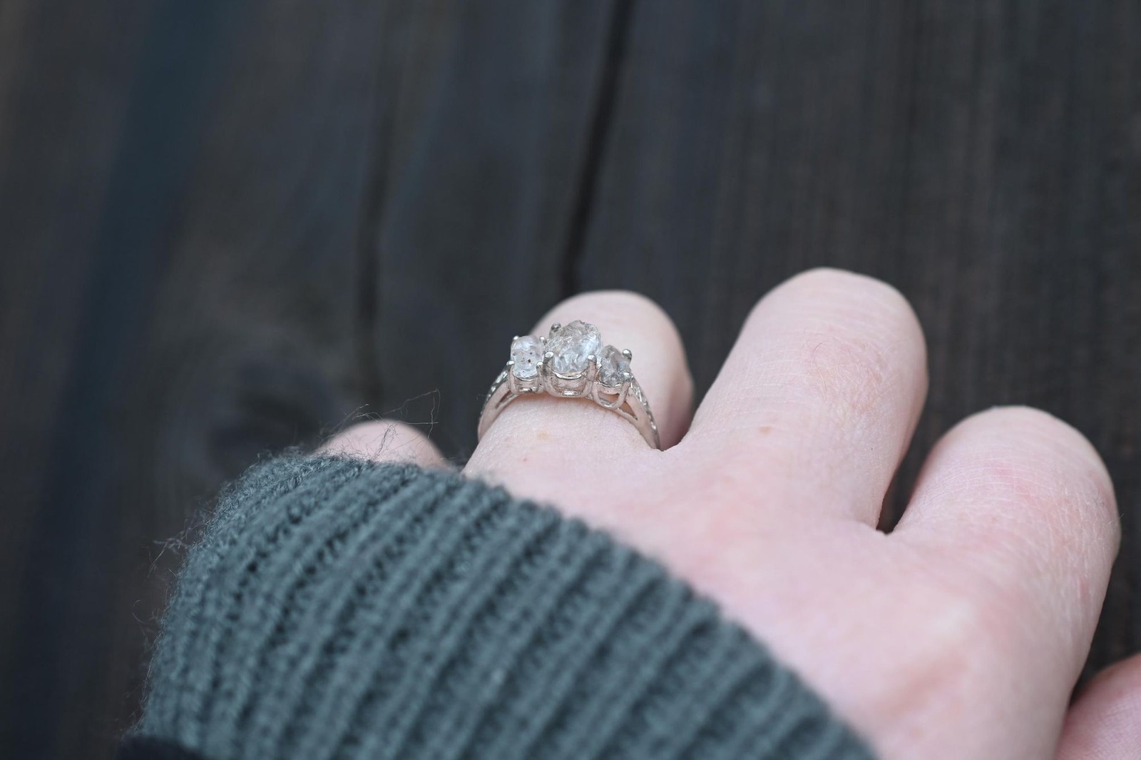 Engagement ring Lake county diamond sterling silver size 3 4 5 6 7 8 9 10 11 12