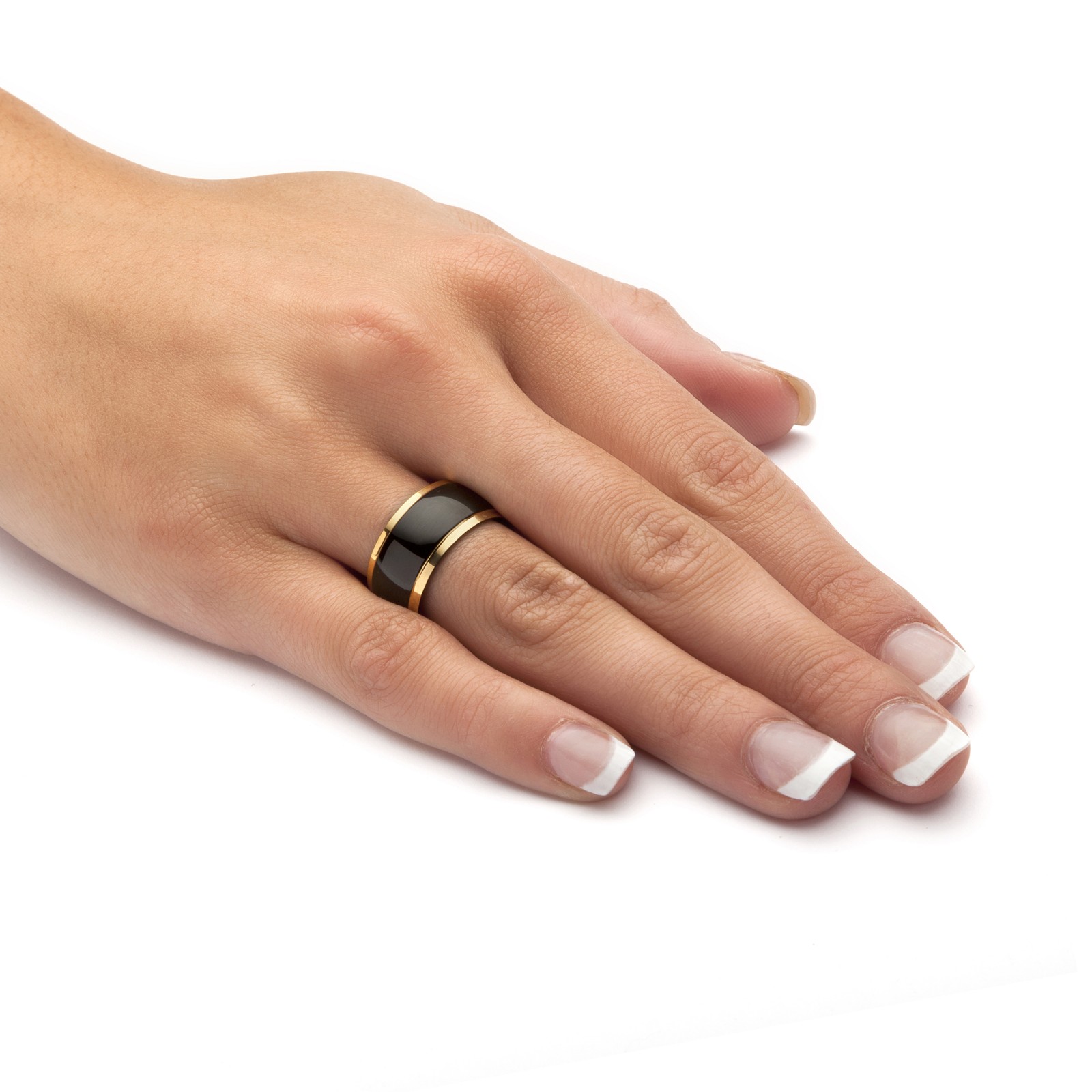 Wedding Band in Black and Gold Ion-Plated Stainless Steel