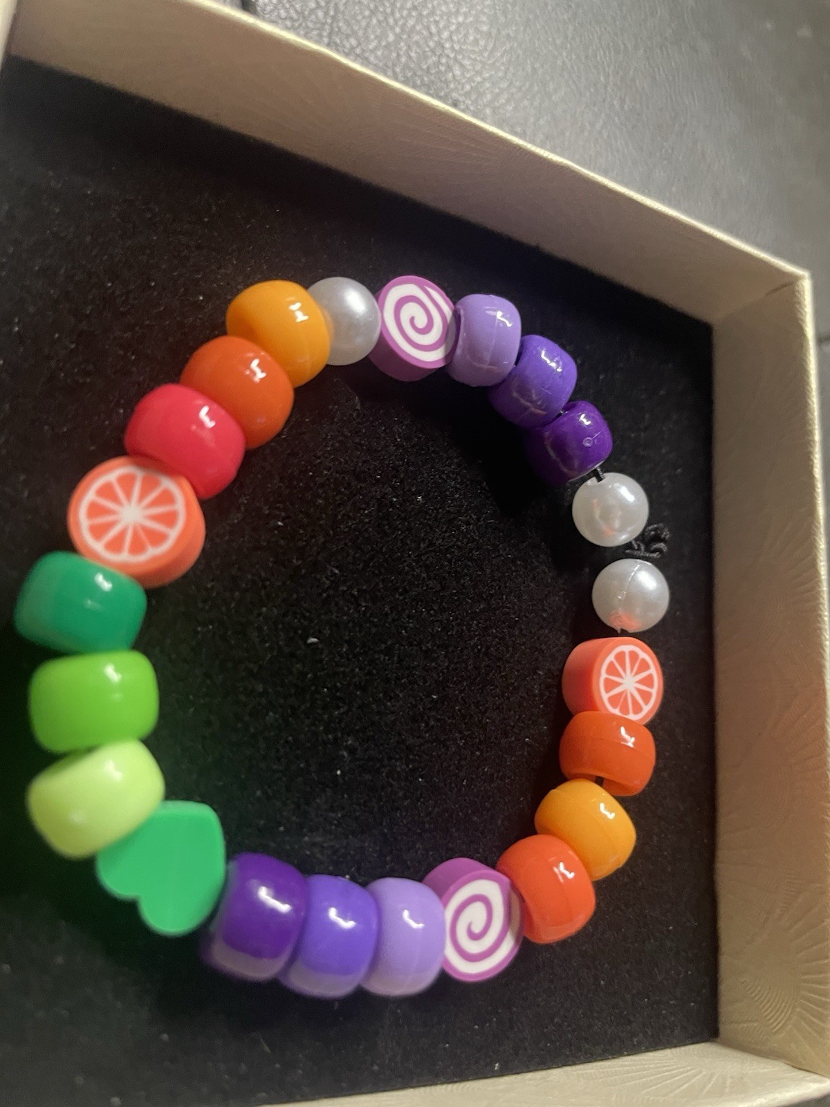 Halloween Multicolor swirls braclet single!